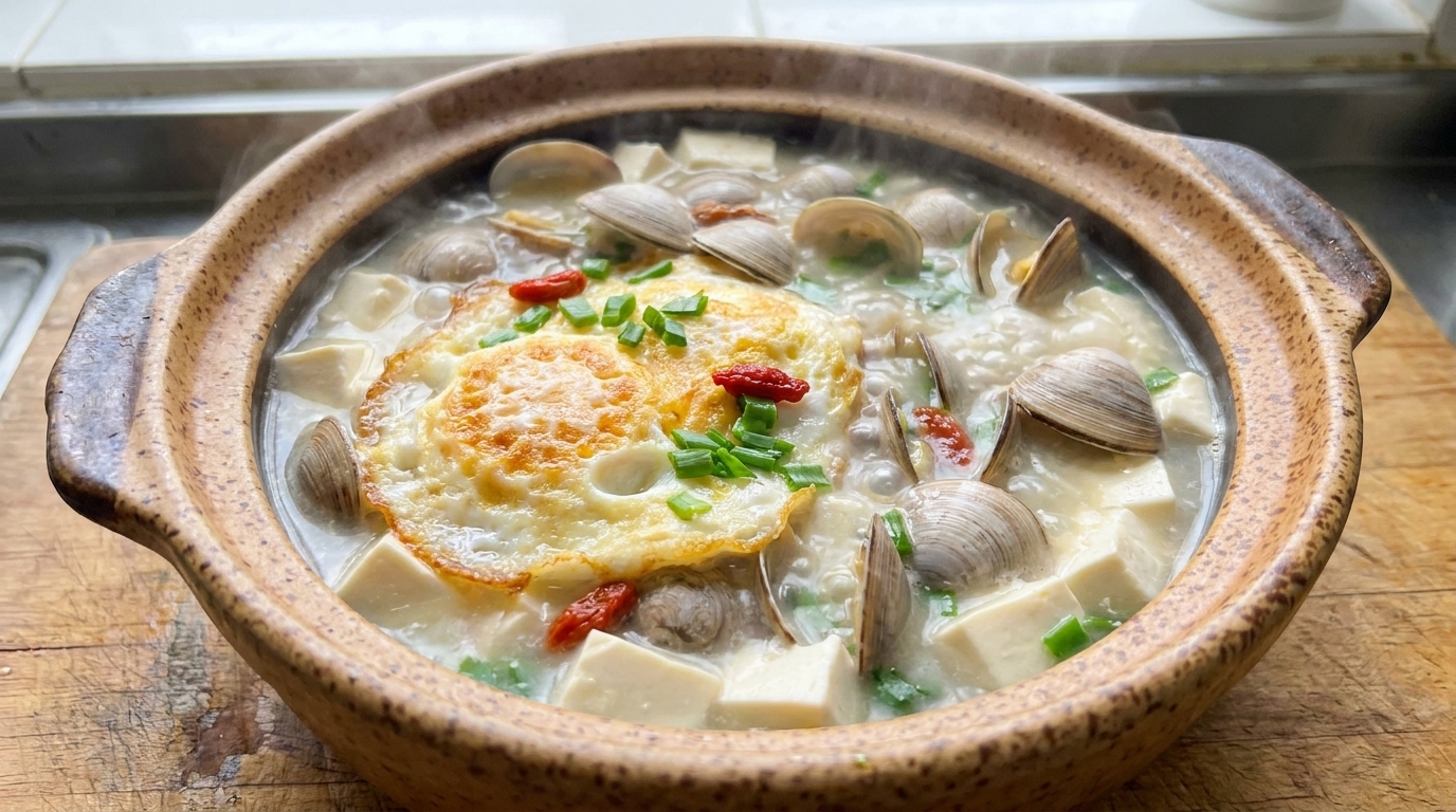 Clam and Tofu Egg Soup