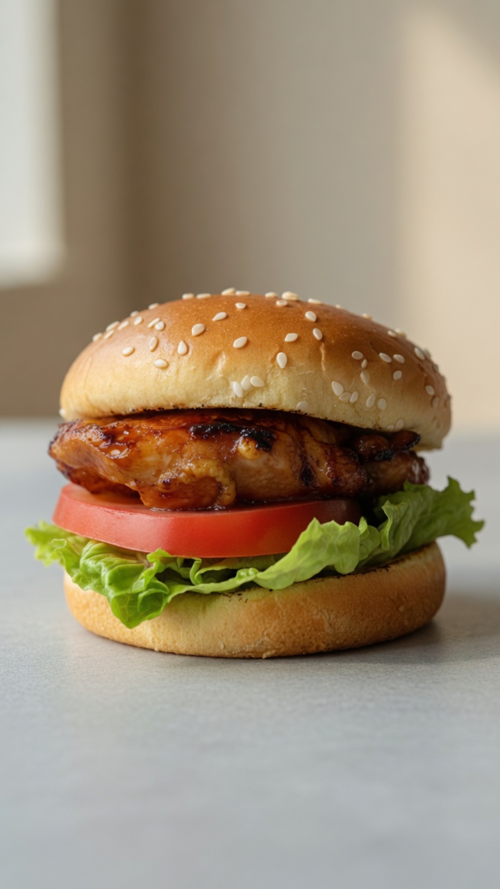 Savory Teriyaki Chicken Burger