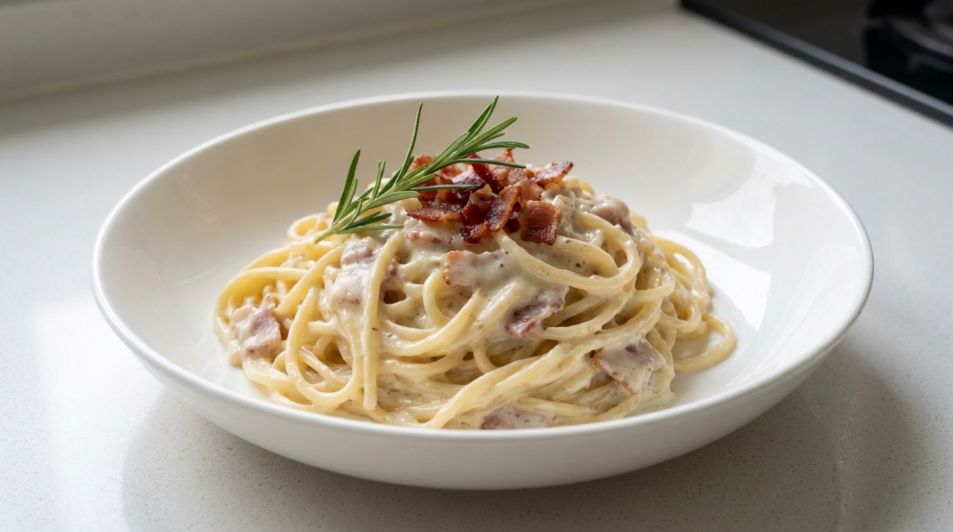 Creamy Bacon and Mushroom Pasta