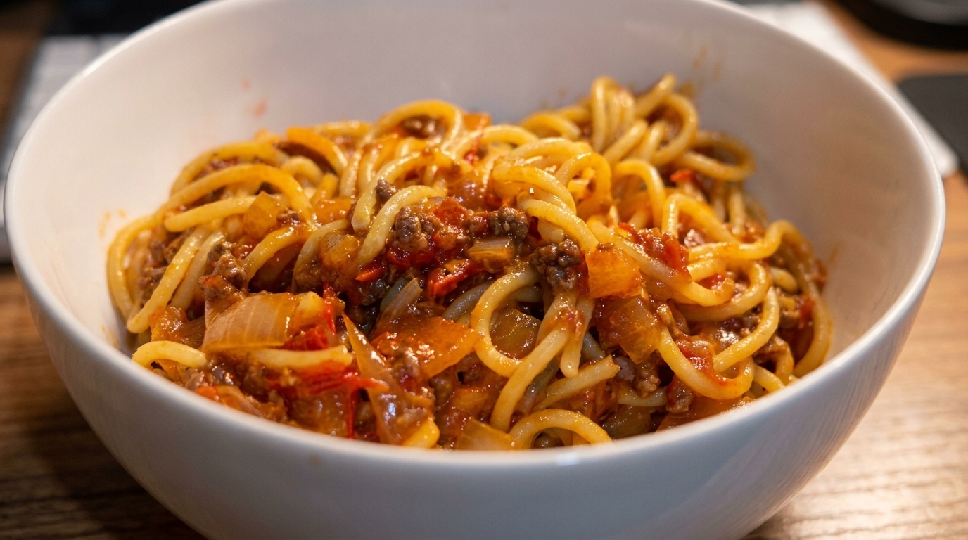 Rich Tomato Meat Sauce Spaghetti