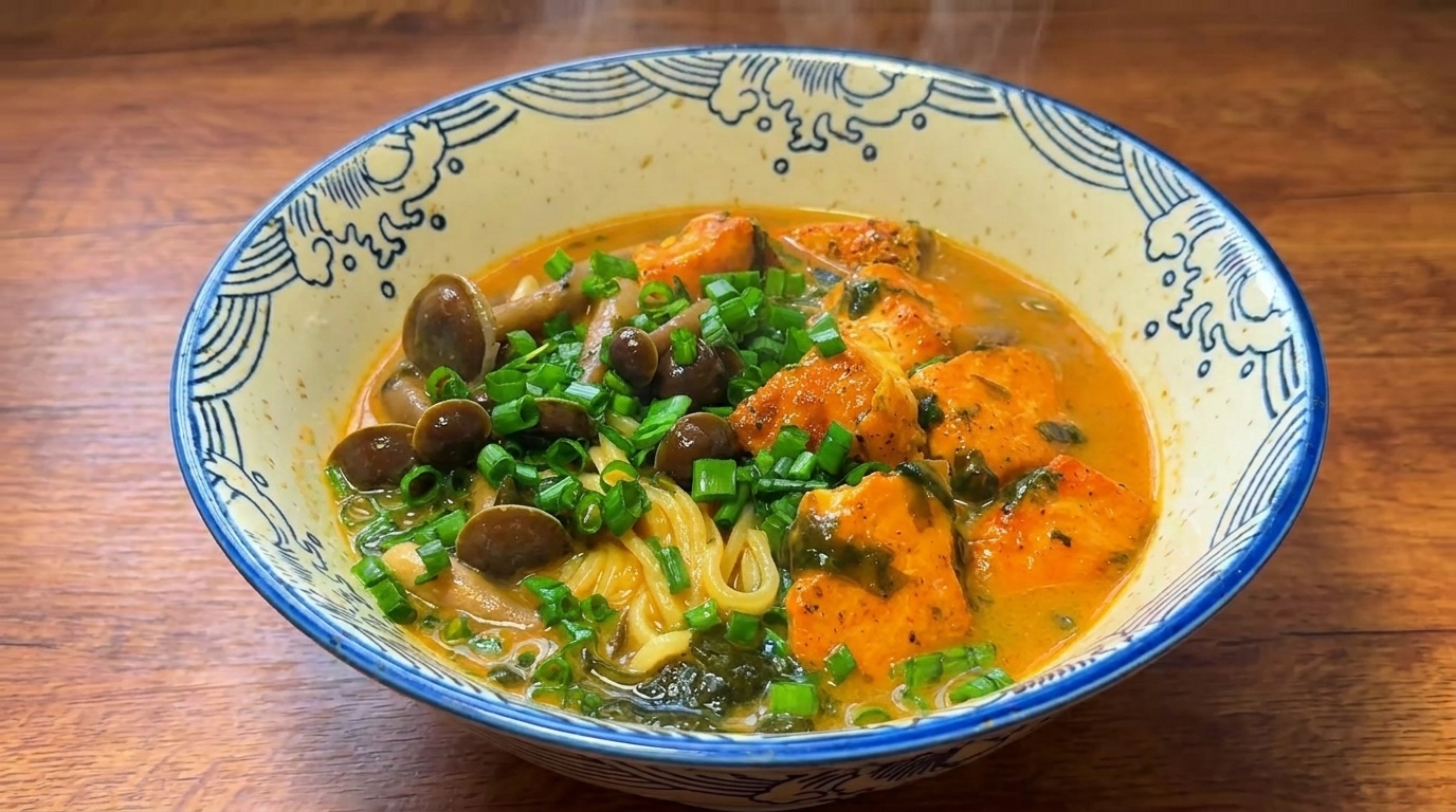 Spicy Miso Salmon Ramen