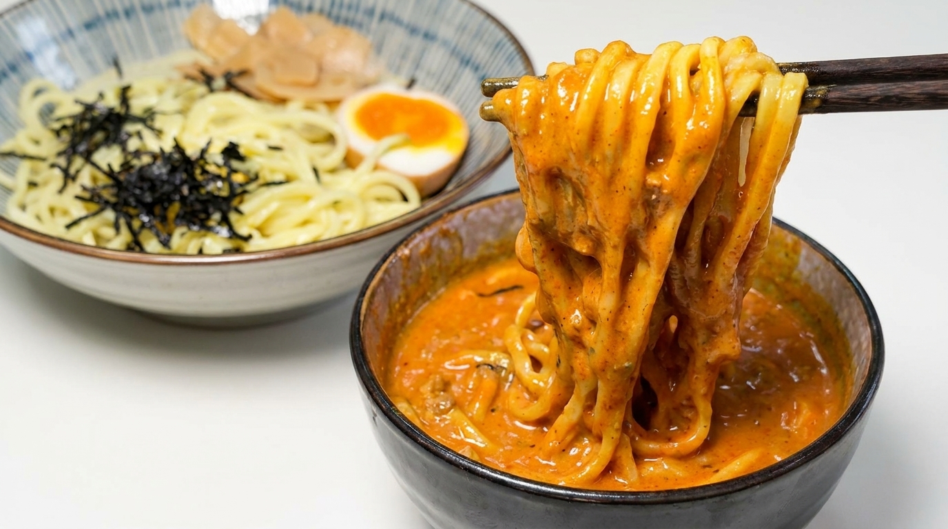 Rich and Creamy Curry Shacha Dipping Noodles