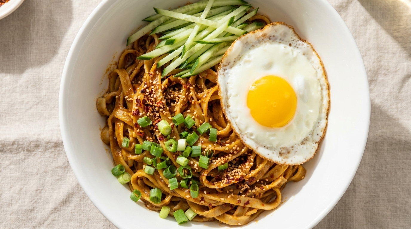 Curry Noodles with Chili Oil Sauce