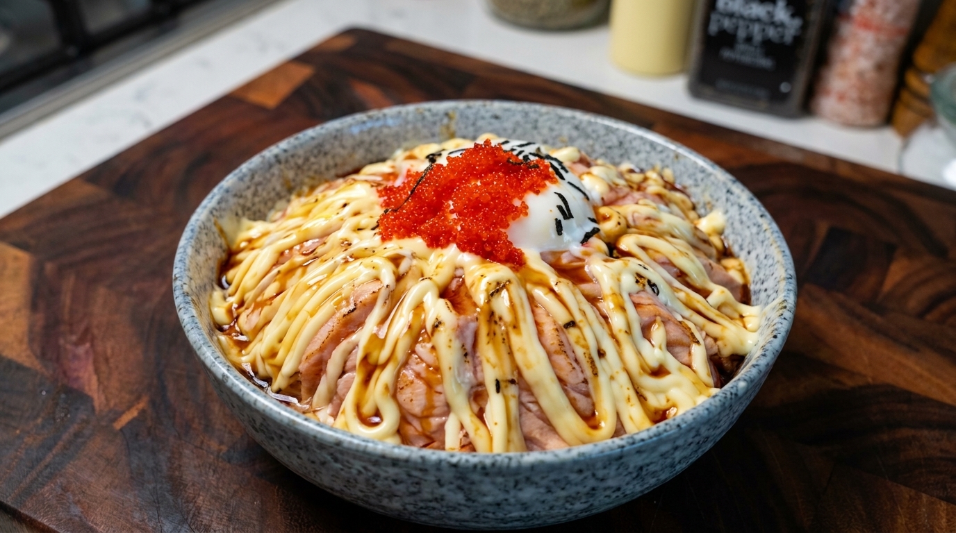 Torched Salmon Rice Bowl (Aburi Salmon Don)