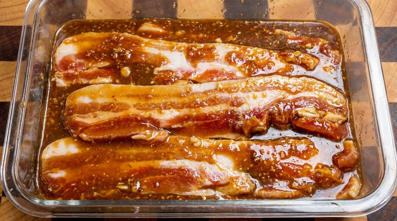 Korean-style Doenjang (Soybean Paste) Pork Belly