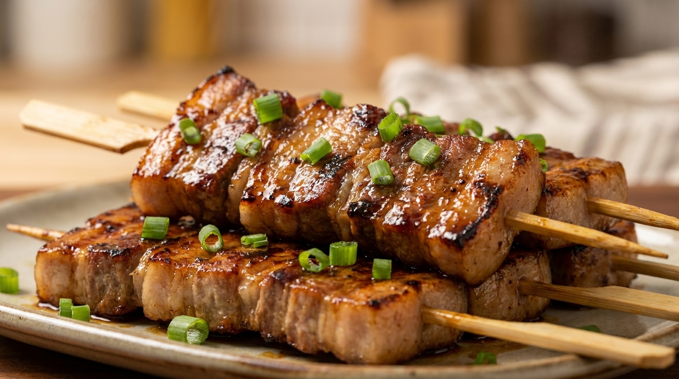 Savory Grilled Pork Belly Skewers