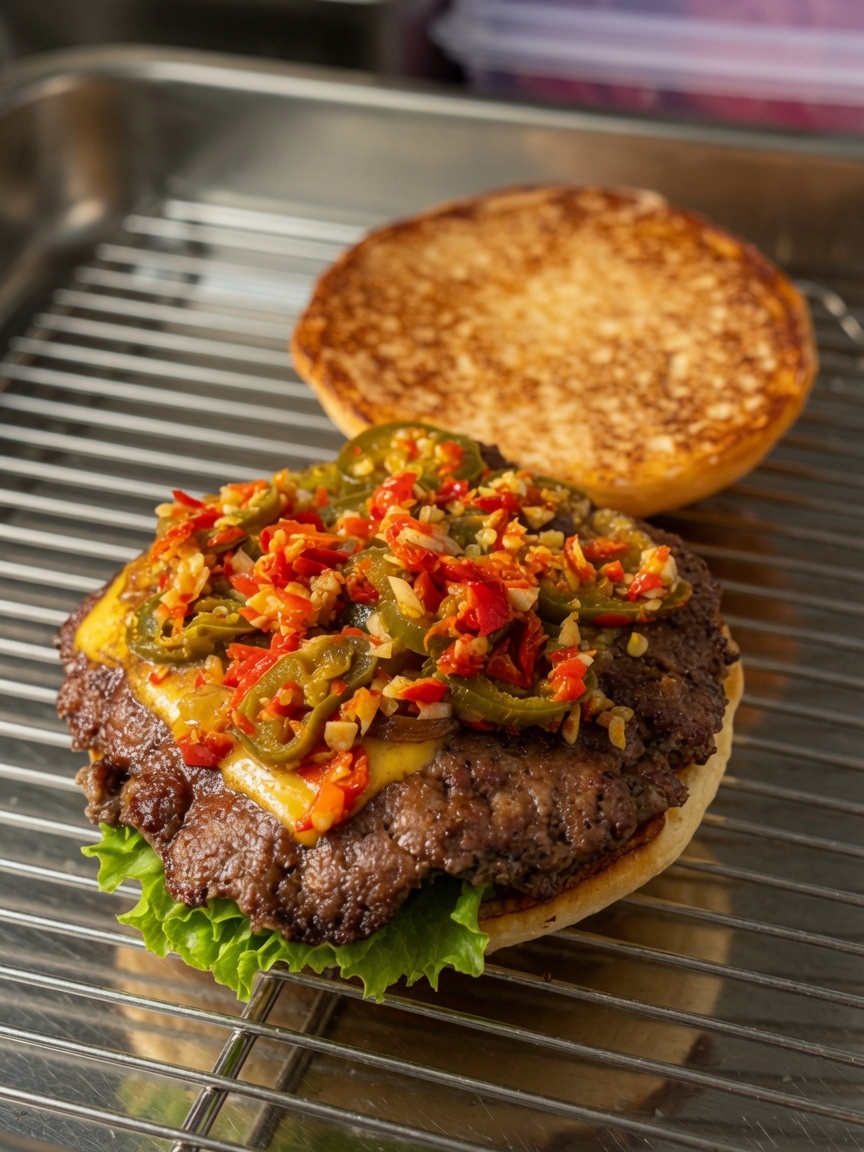 Spicy Chili Beef Burger