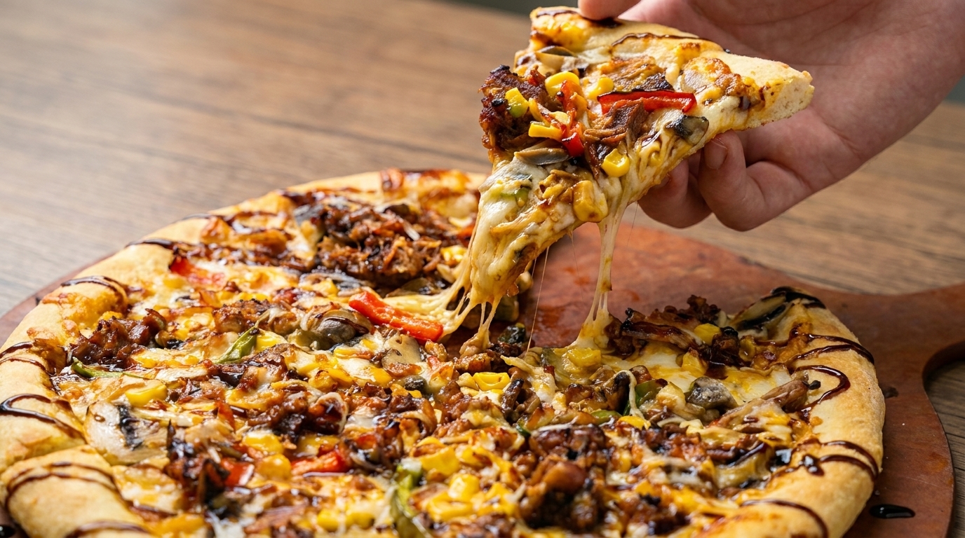 Smoked Pulled Pork Pizza
