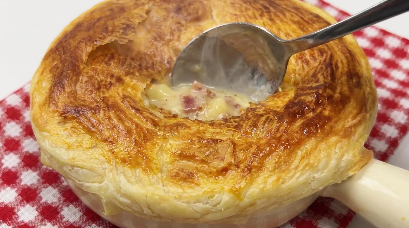 Creamy Bacon and Potato Pot Pie Soup