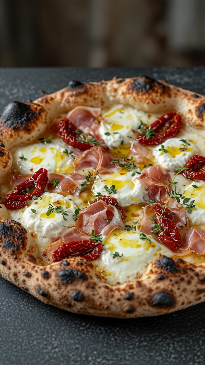 Authentic Italian Goat Cheese & Pancetta Pizza
