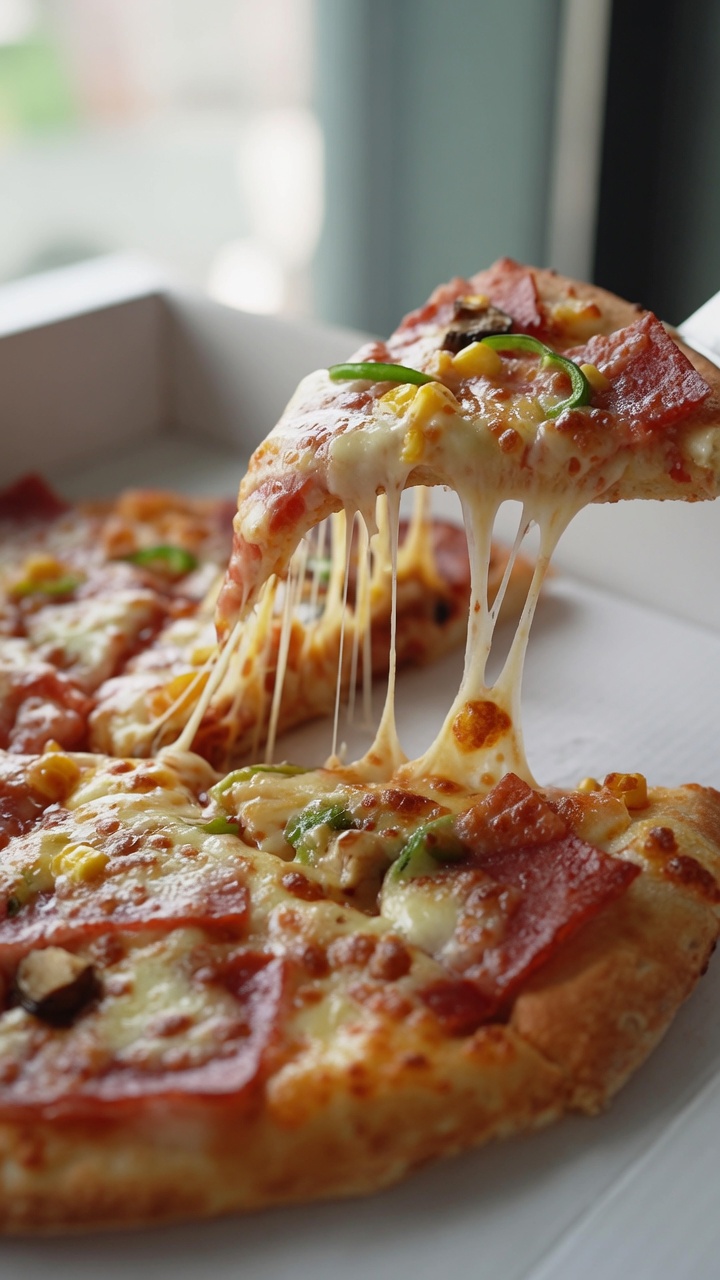Classic Homemade Ham and Vegetable Pizza