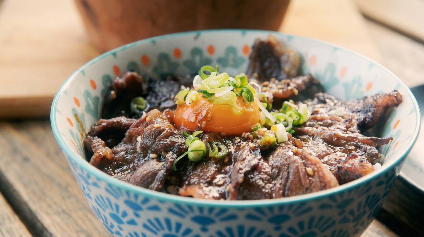 Japanese Yakiniku Rice Bowl (Yakiniku Don)