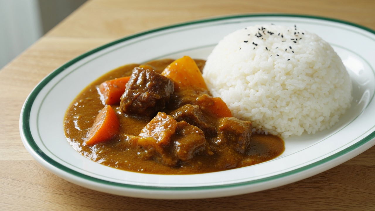 Rich Osaka-Style Japanese Beef Curry Rice
