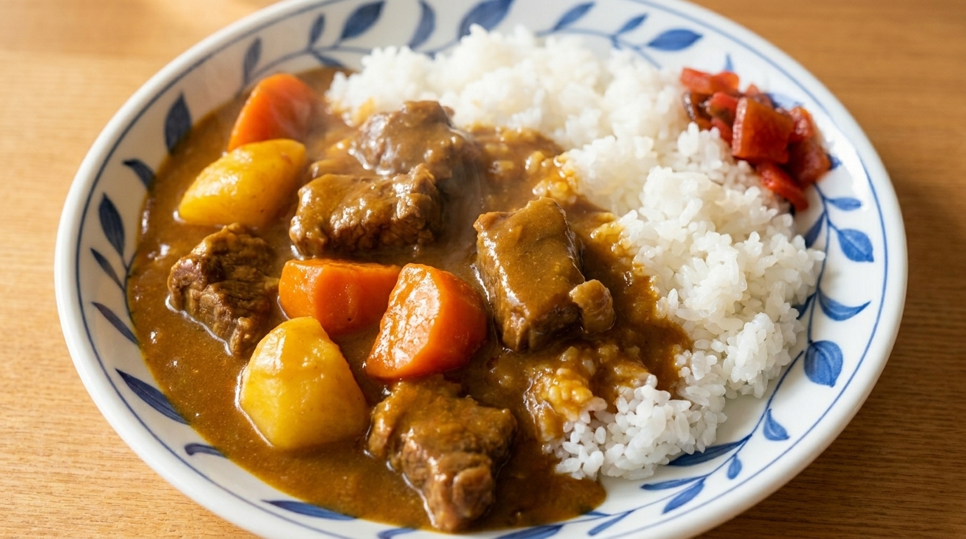 Hearty Japanese Curry Beef Rice (Kare Raisu)