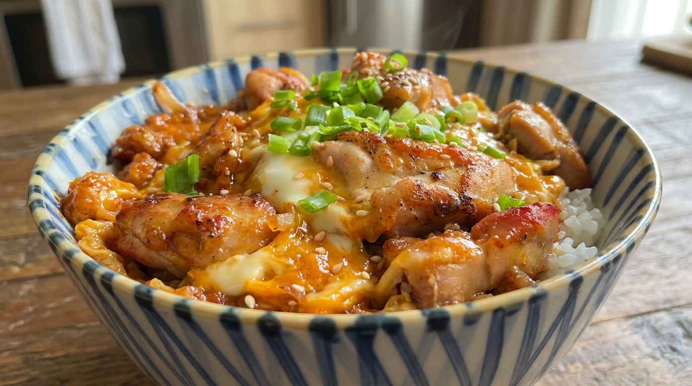 Classic Japanese Oyakodon (Chicken and Egg Rice Bowl)