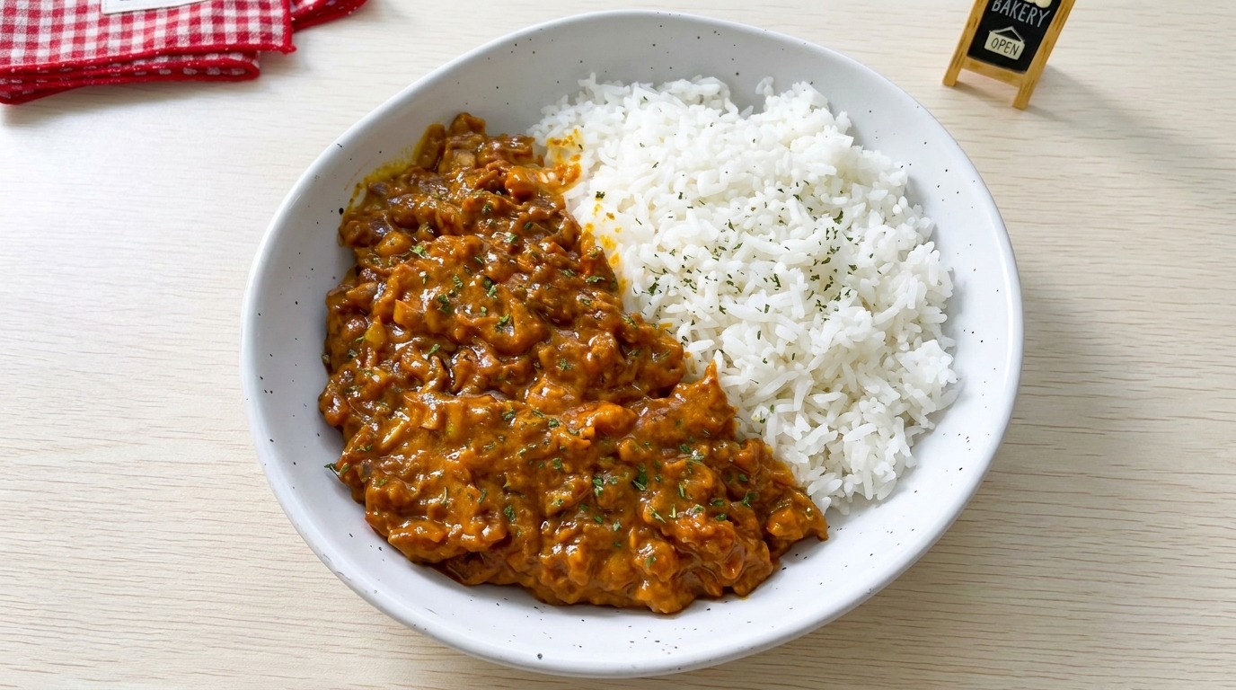 Easy Spicy Curry Minced Meat Rice