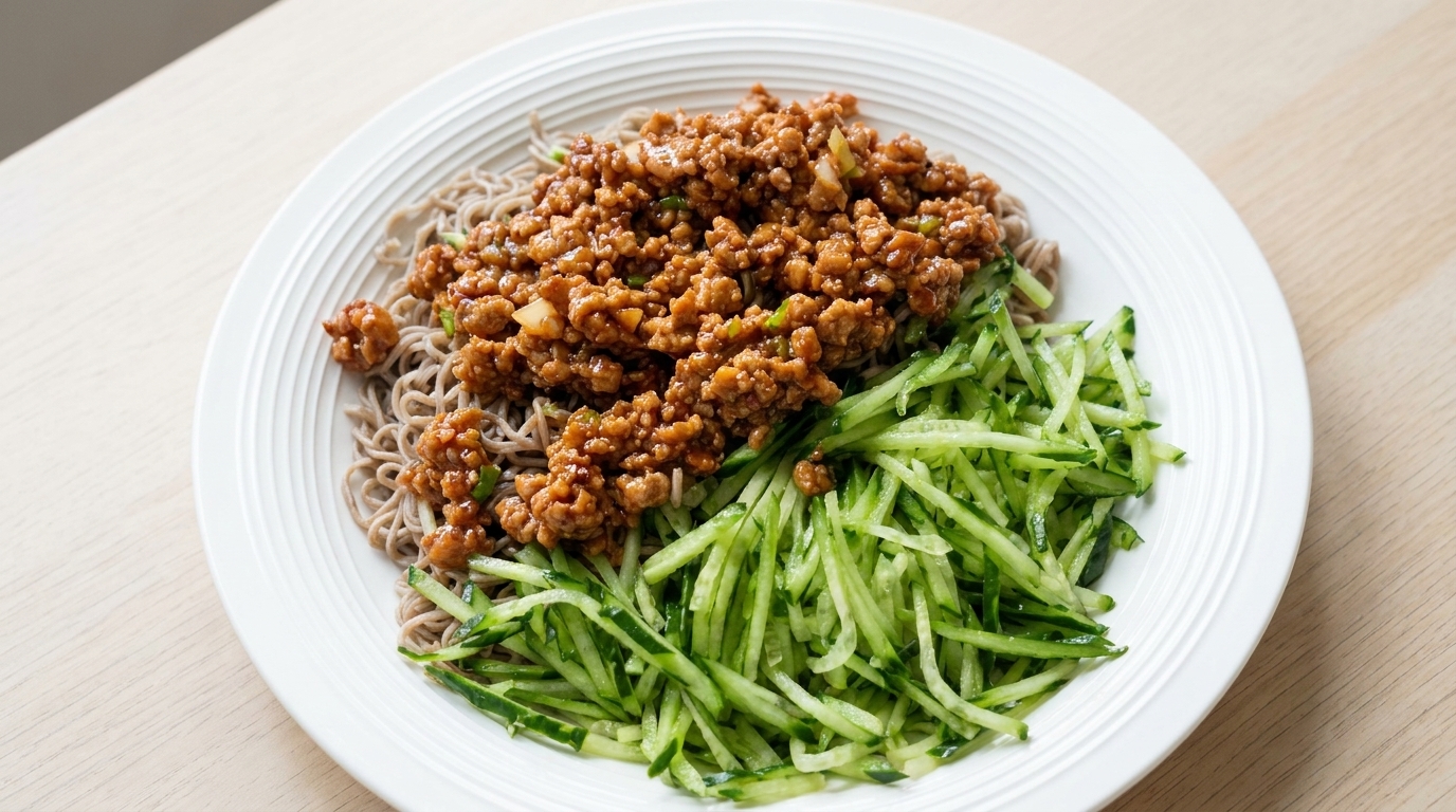 Low-Calorie Zha Jiang Mian (Fried Sauce Noodles)