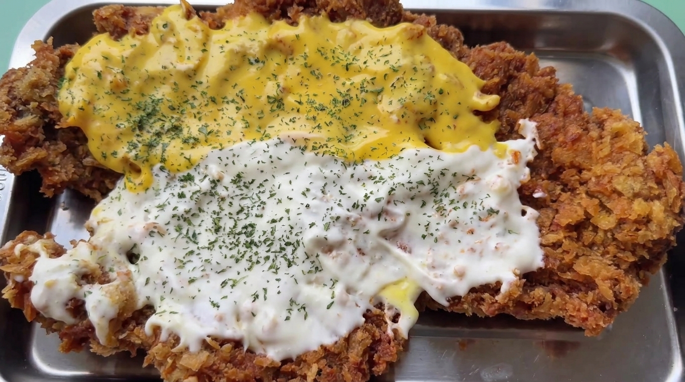 Crispy Double-Topping Fried Beef Cutlet