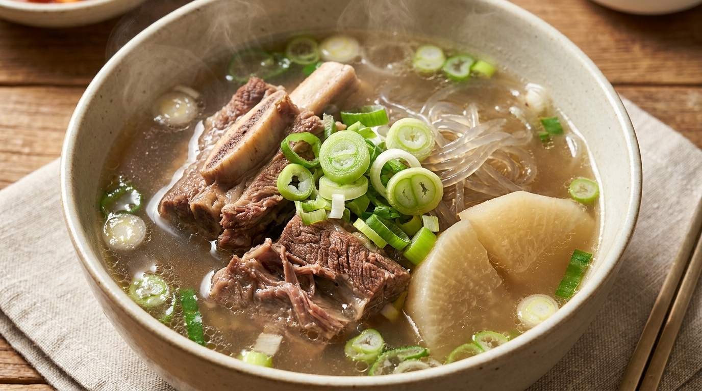 Hearty Korean Beef Short Rib Soup (Galbitang)