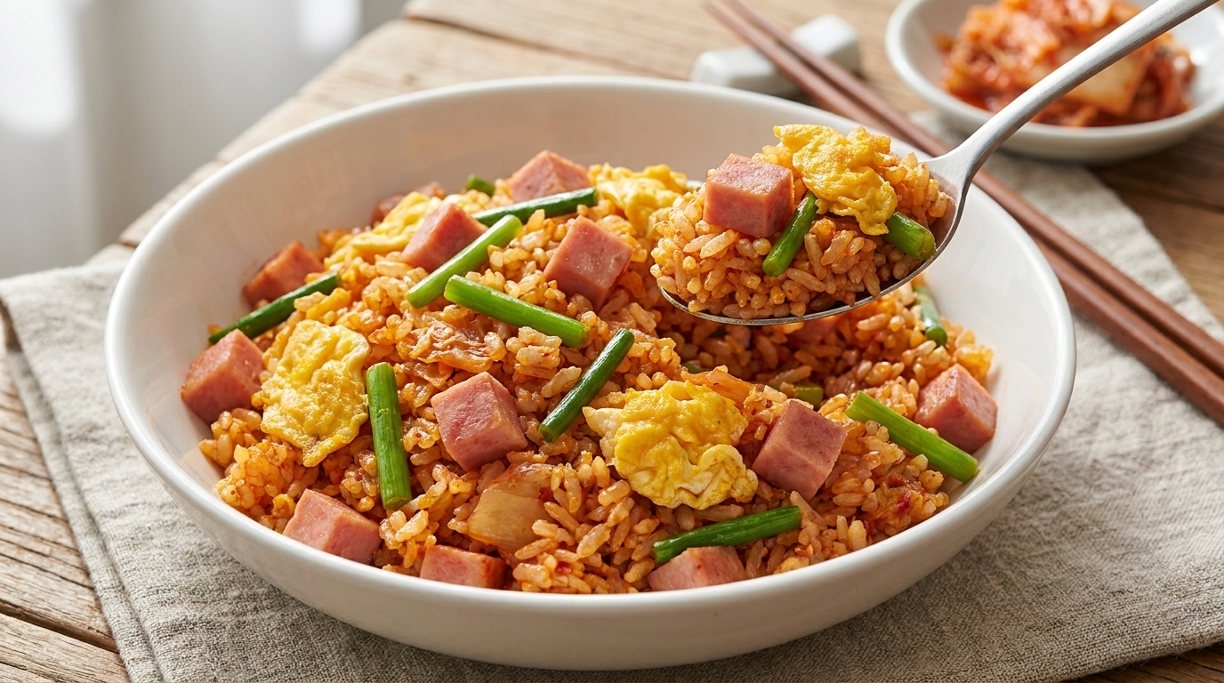 Ultimate Kimchi Fried Rice with Ham and Chicken
