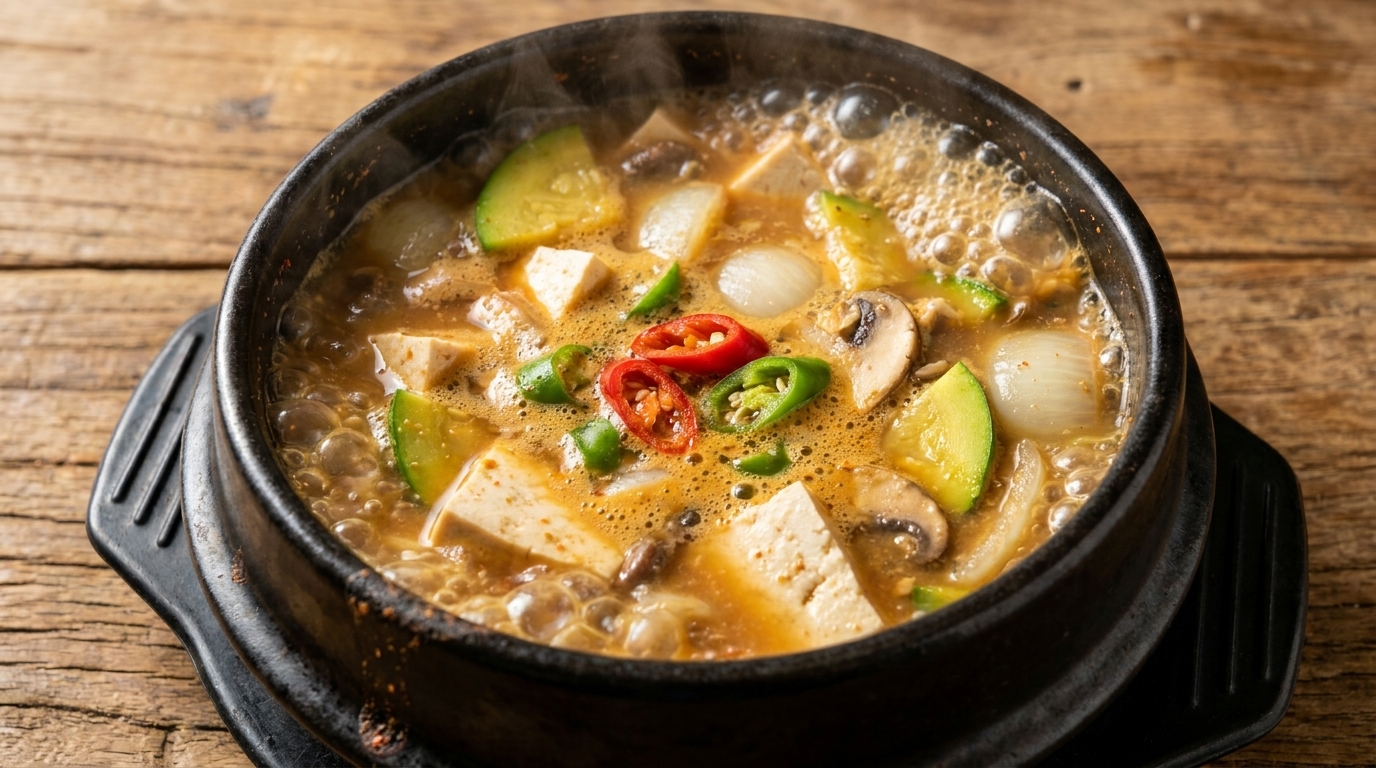 Authentic Korean Soybean Paste Stew (Doenjang Jjigae)