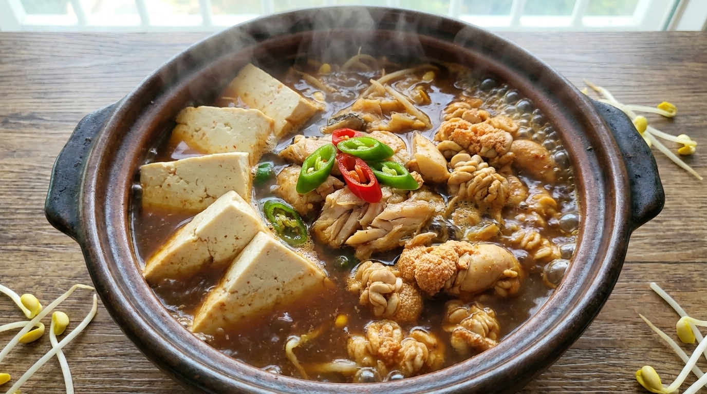 Yanbian Korean-Style Pollock Roe and Bean Sprout Soup