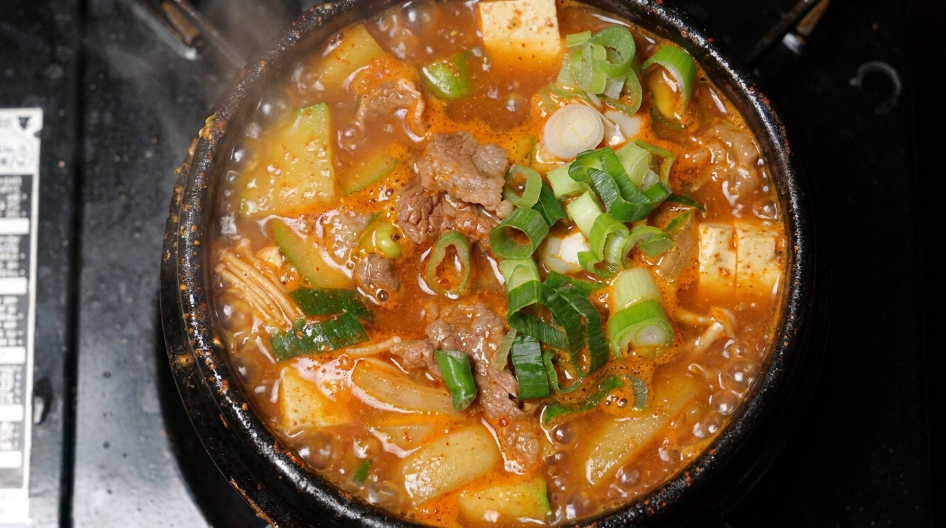 Korean Beef Brisket Bean Paste Stew (Doenjang-jjigae)