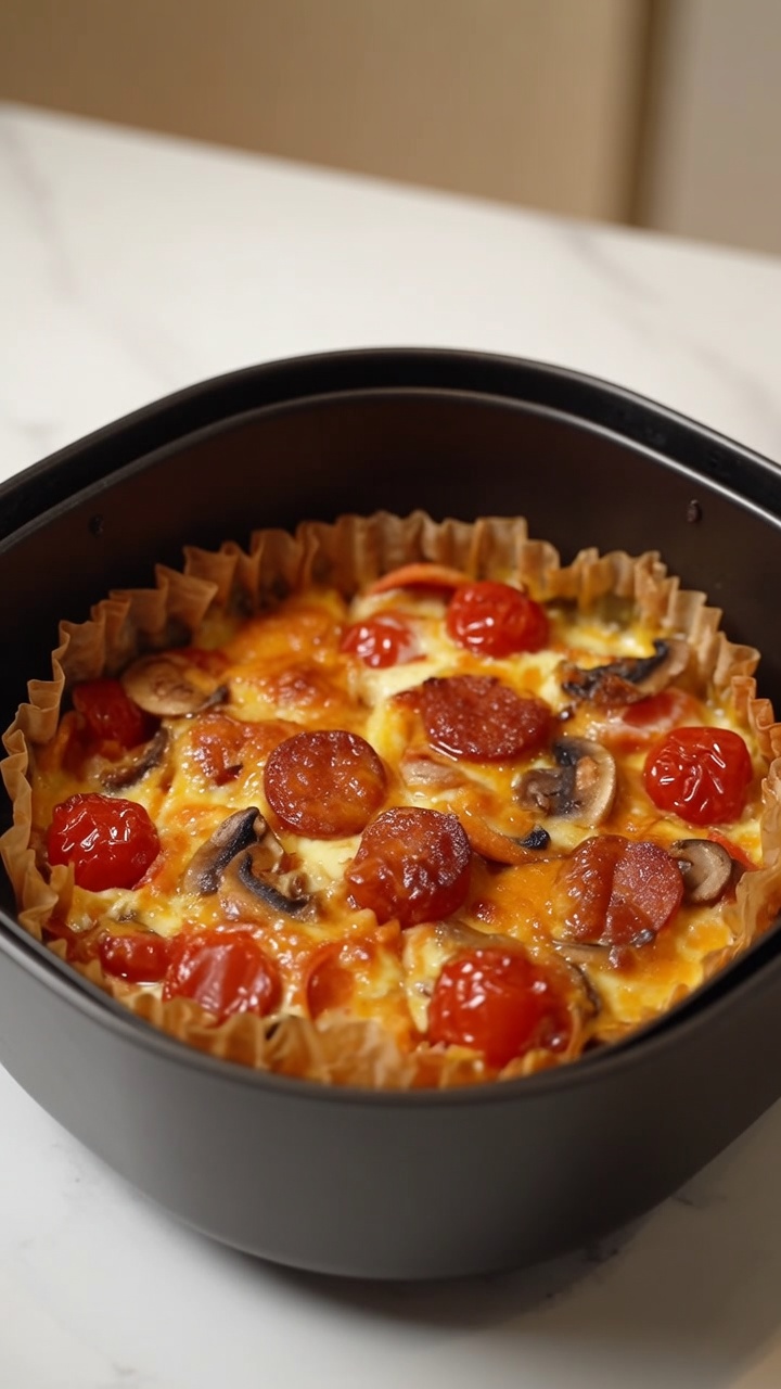 Crispy Air Fryer Wonton Pizza