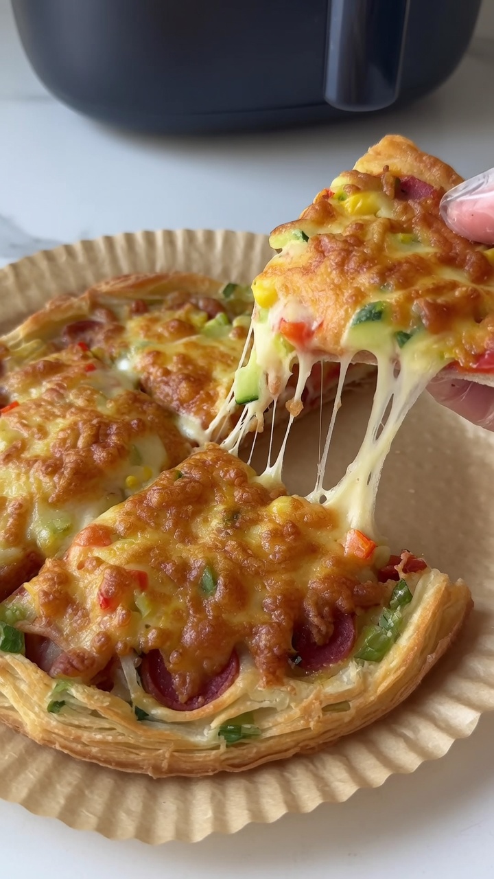 Crispy Scallion Pancake Pizza