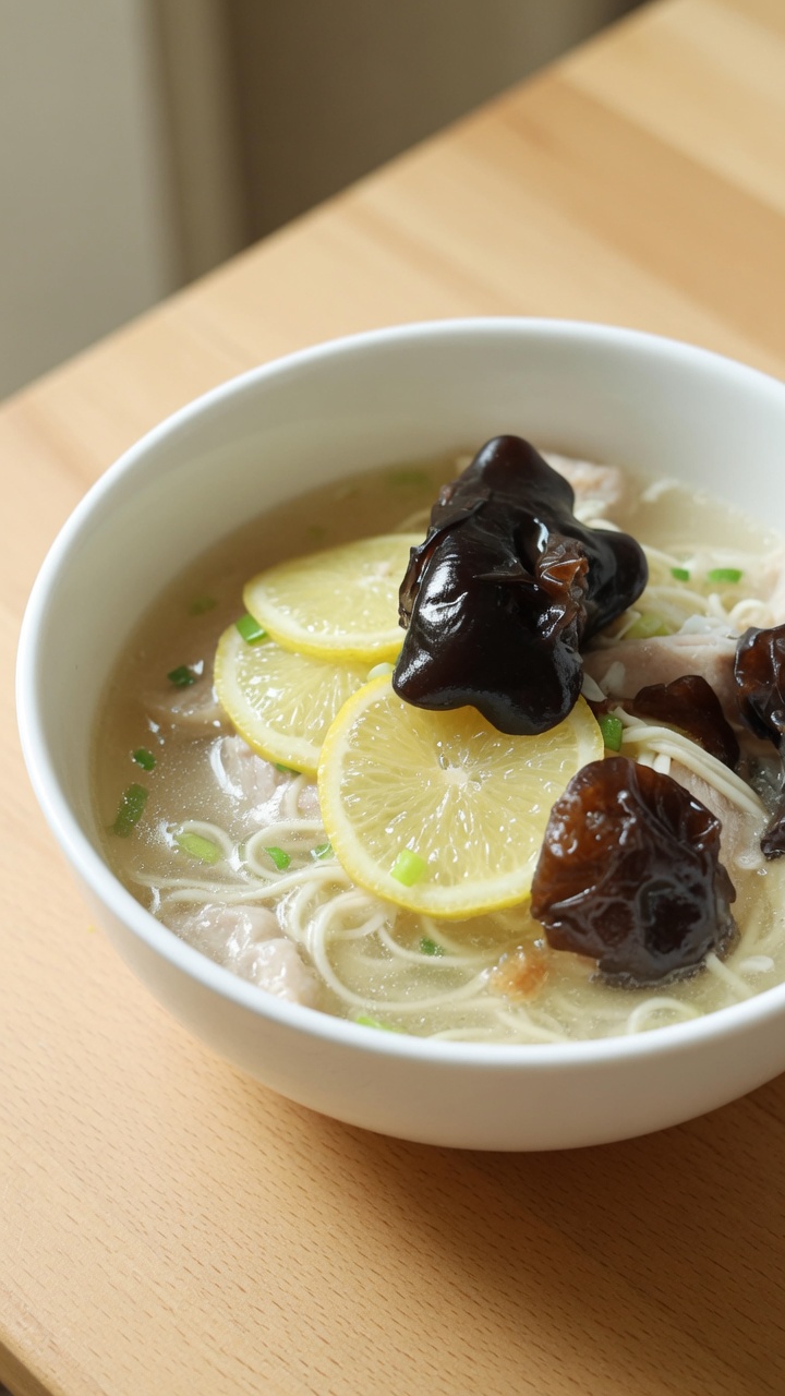 Refreshing Summer Lemon Noodle Soup