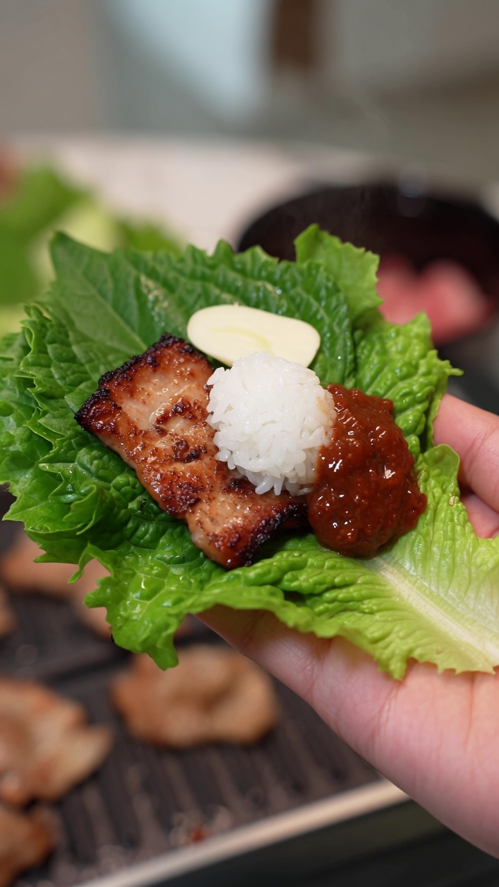 Traditional Korean Pork Belly Lettuce Wraps (Samgyeopsal Ssam)