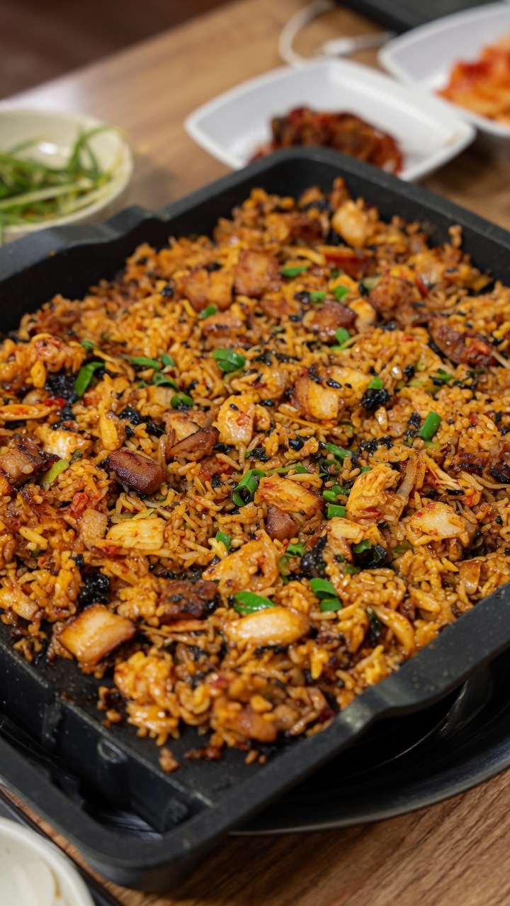 Korean Grilled Pork Belly Fried Rice (Dwaeji-gogi Bokkeumbap)