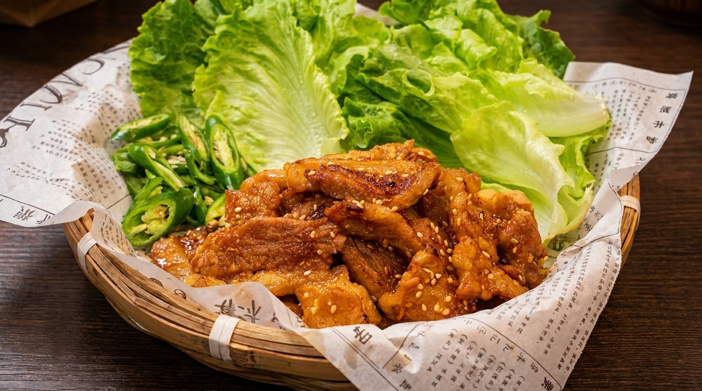 Spicy Korean Grilled Pork Belly (Samgyeopsal)