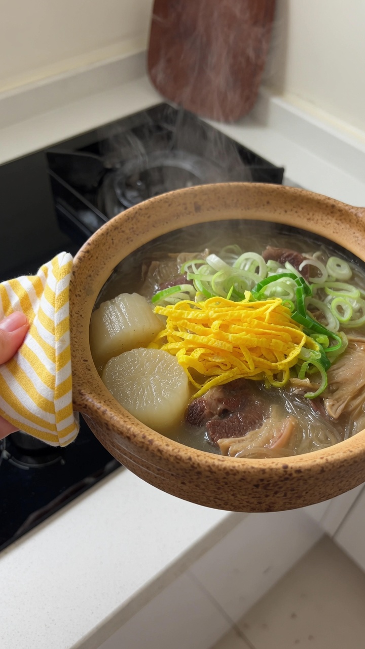 Easy Rice Cooker Korean Beef Bone Soup