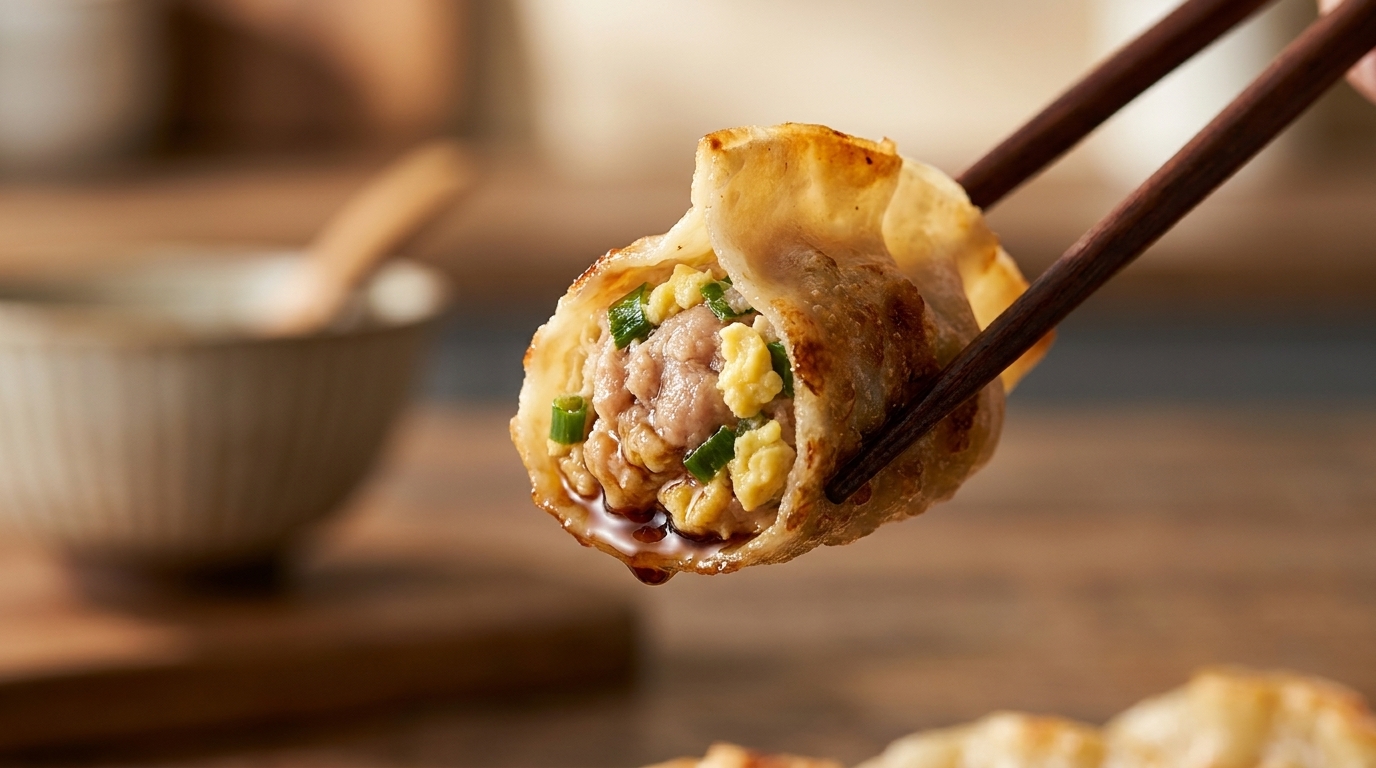 Savory Grilled Pork and Quail Egg Dumplings