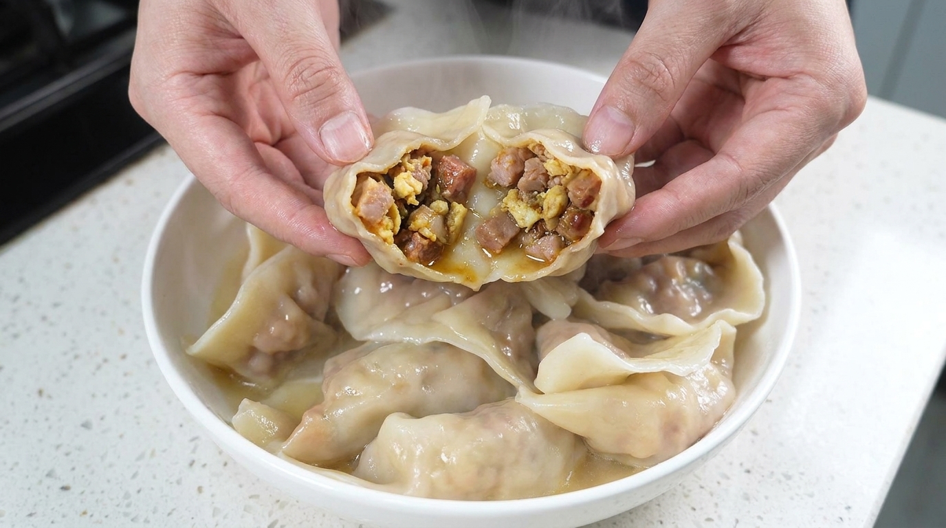 Savory Barbecue Pork Belly Dumplings