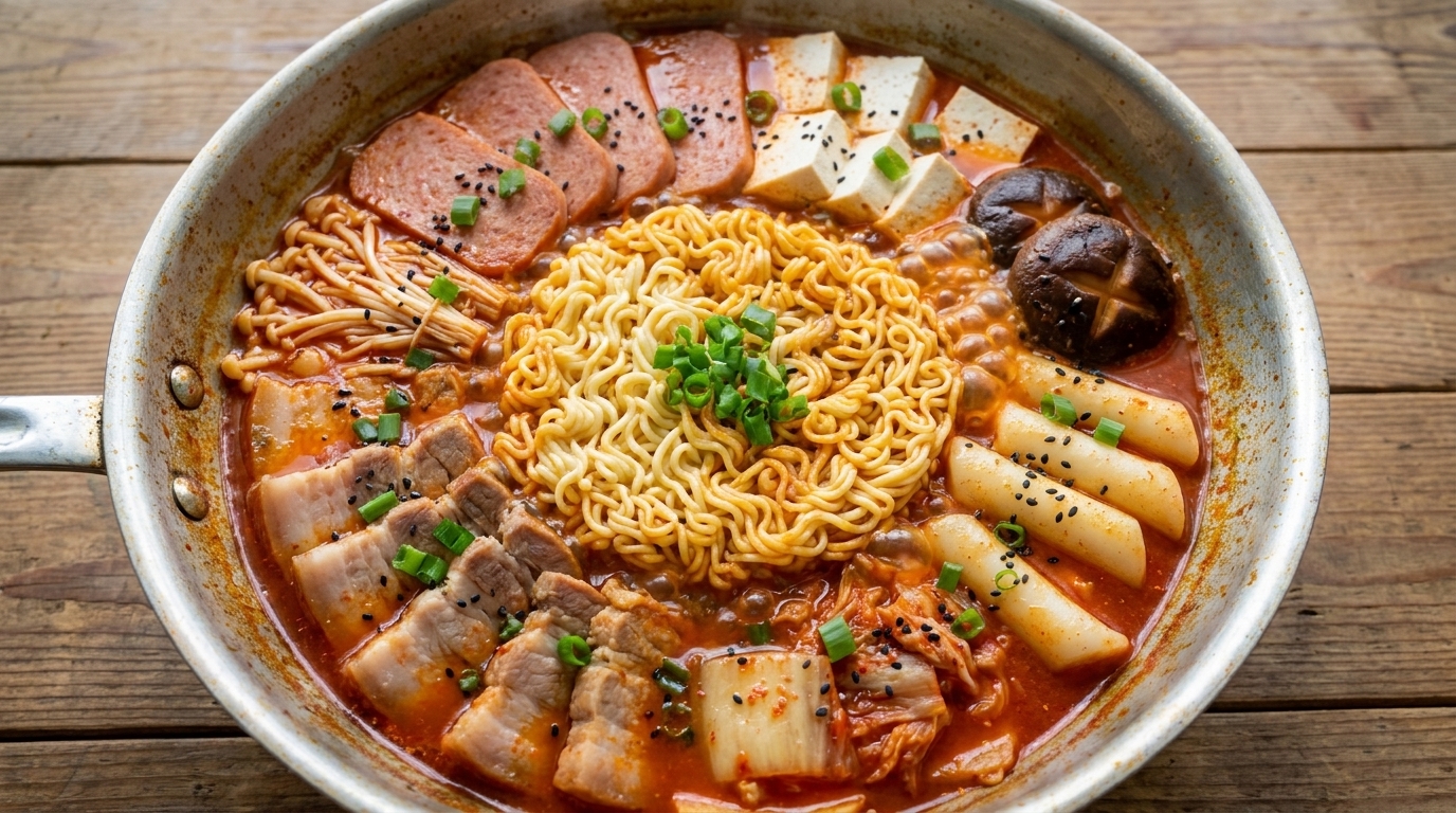 Authentic Korean Army Stew (Budae Jjigae)