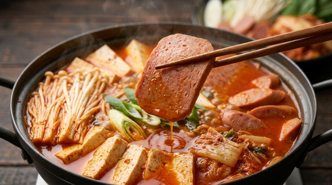 Authentic Korean Style Army Hot Pot (Budae Jjigae)