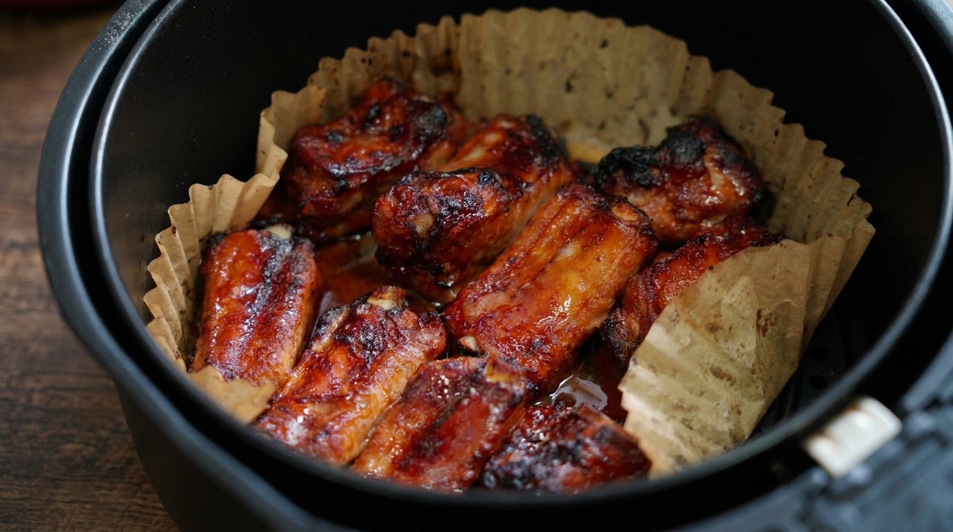 Air Fryer Honey Glazed Spare Ribs