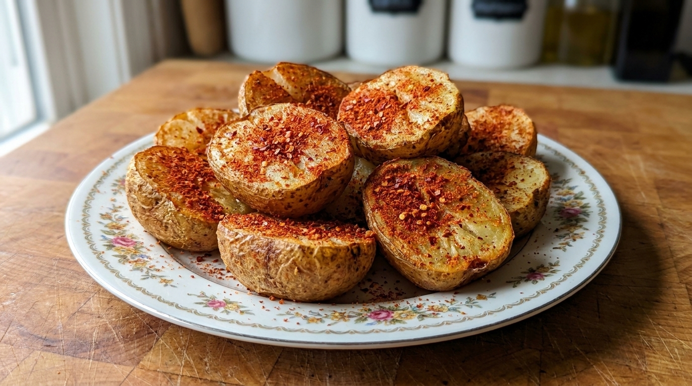 Crispy Air-Fried Seasoned Baked Potatoes