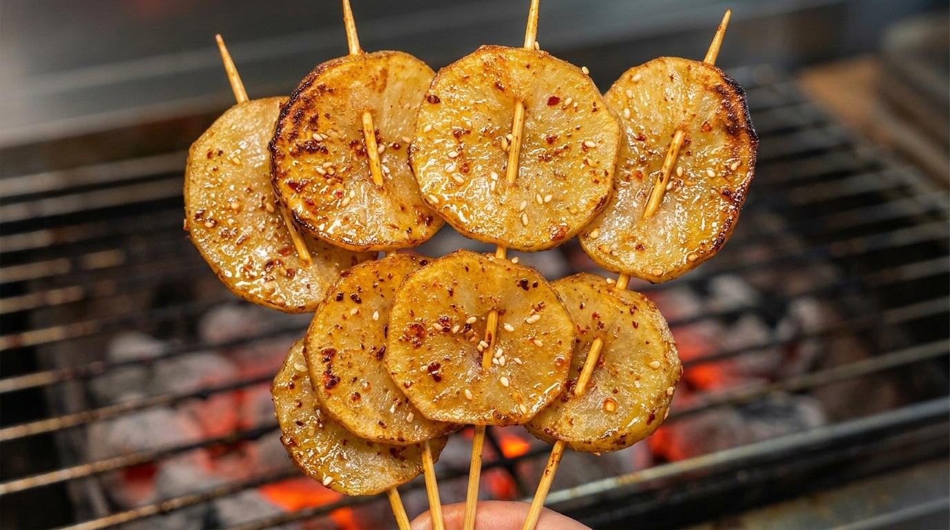 Street-Style Grilled Potato Slices