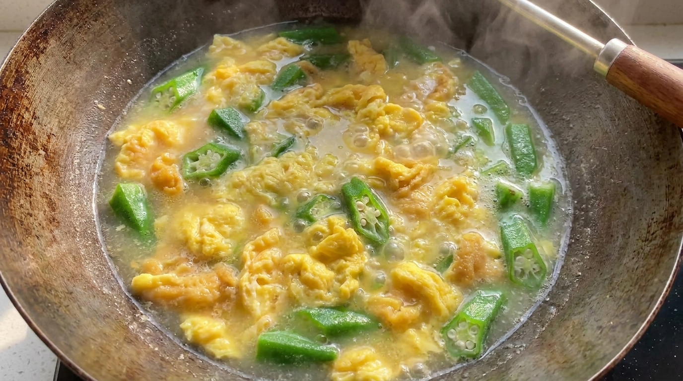 Classic Okra and Egg Soup