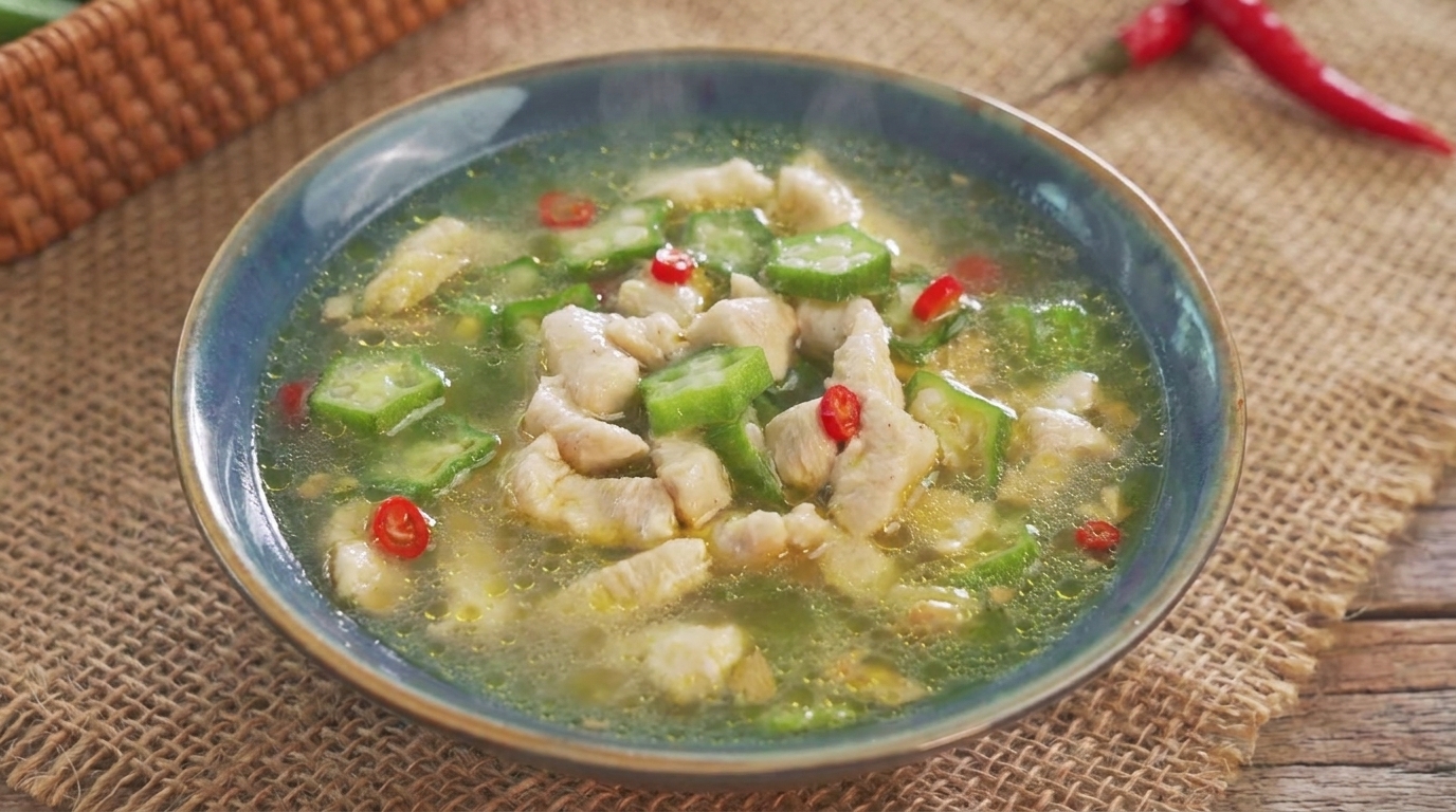 Savory Okra and Chicken Soup