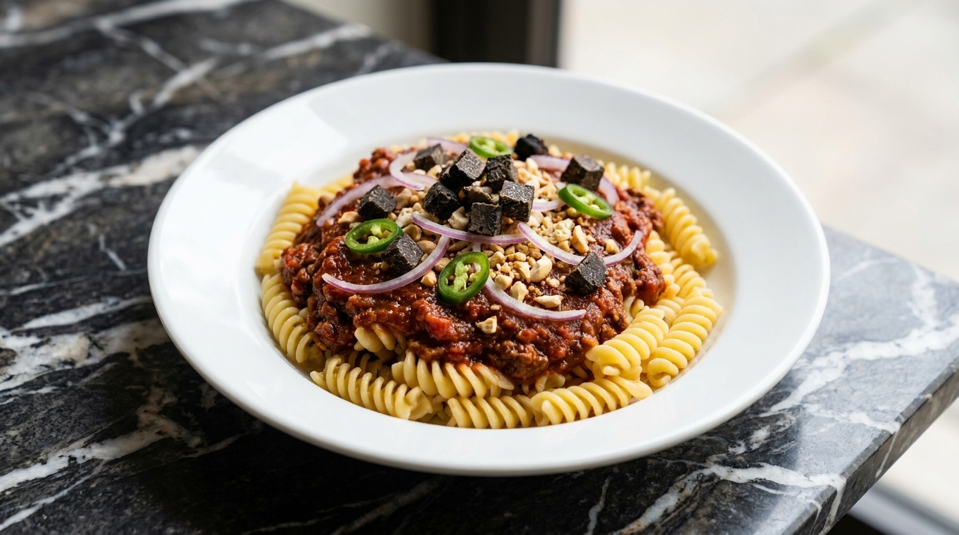 Black Truffle and Tomato Meat Sauce Pasta