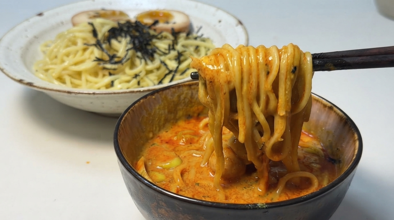 Japanese Curry Dipping Noodles (Tsukemen)