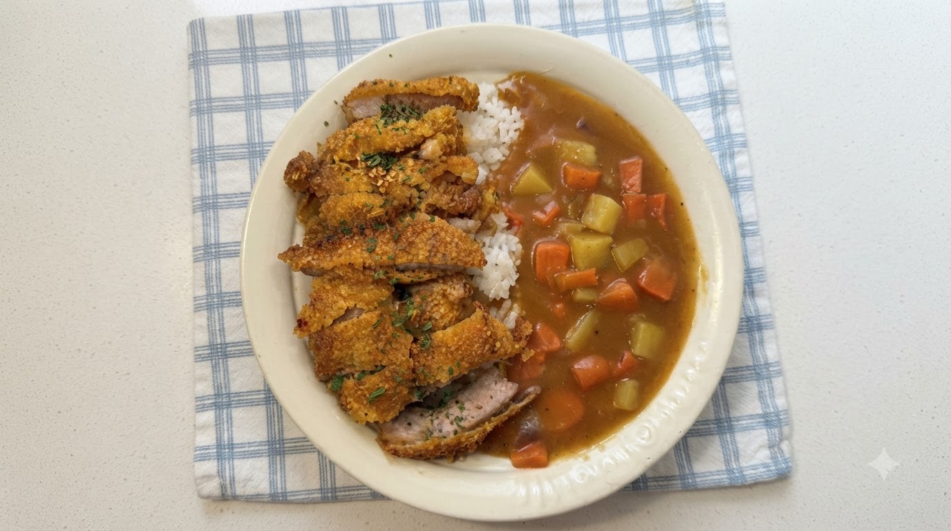 Crispy Pork Chop Curry Rice