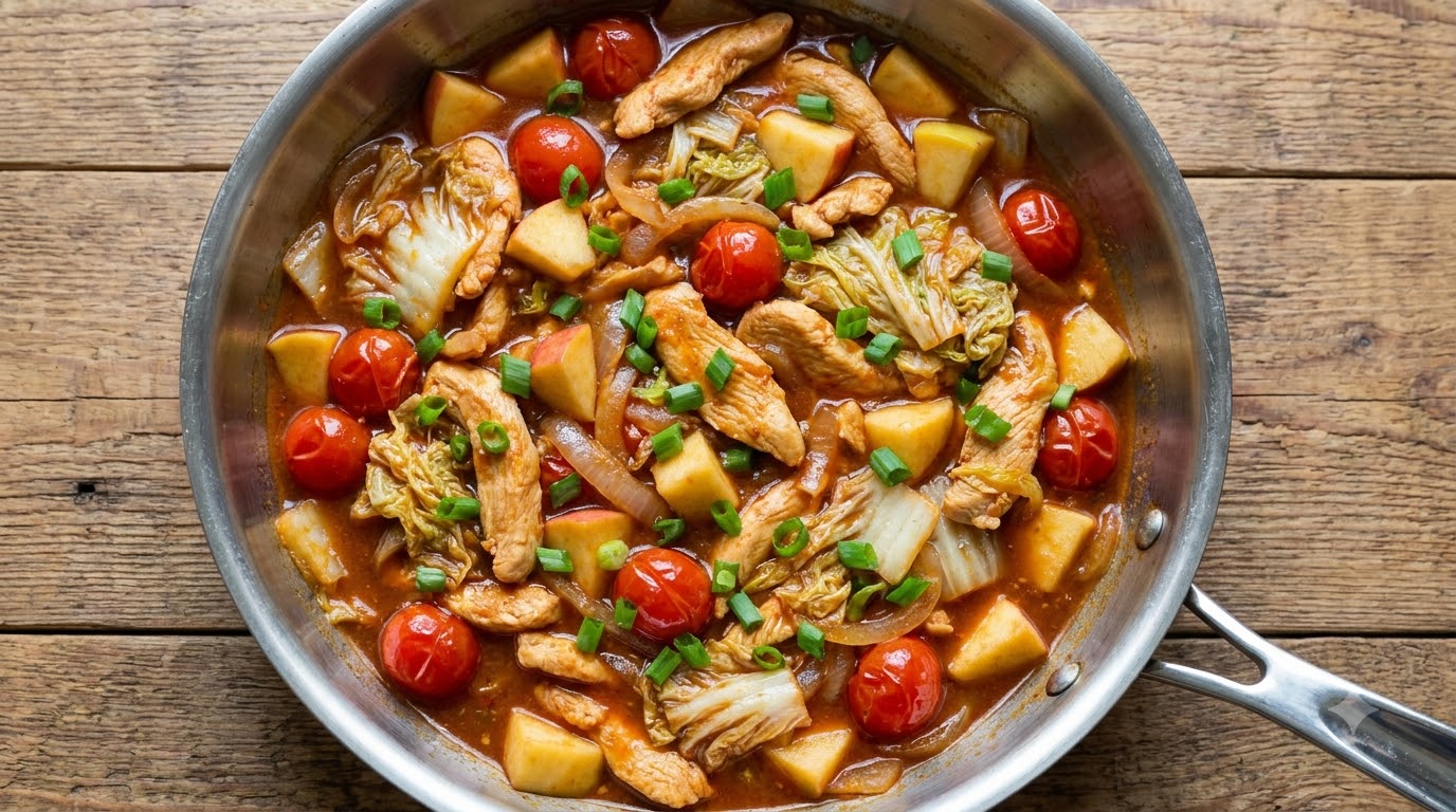 Low-Fat One-Pot Chicken and Vegetable Stir-Fry