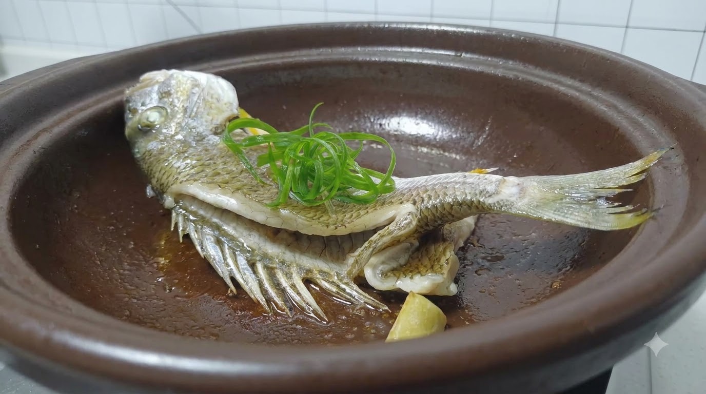 Salt-Baked Yellow Fin Bream in Clay Pot