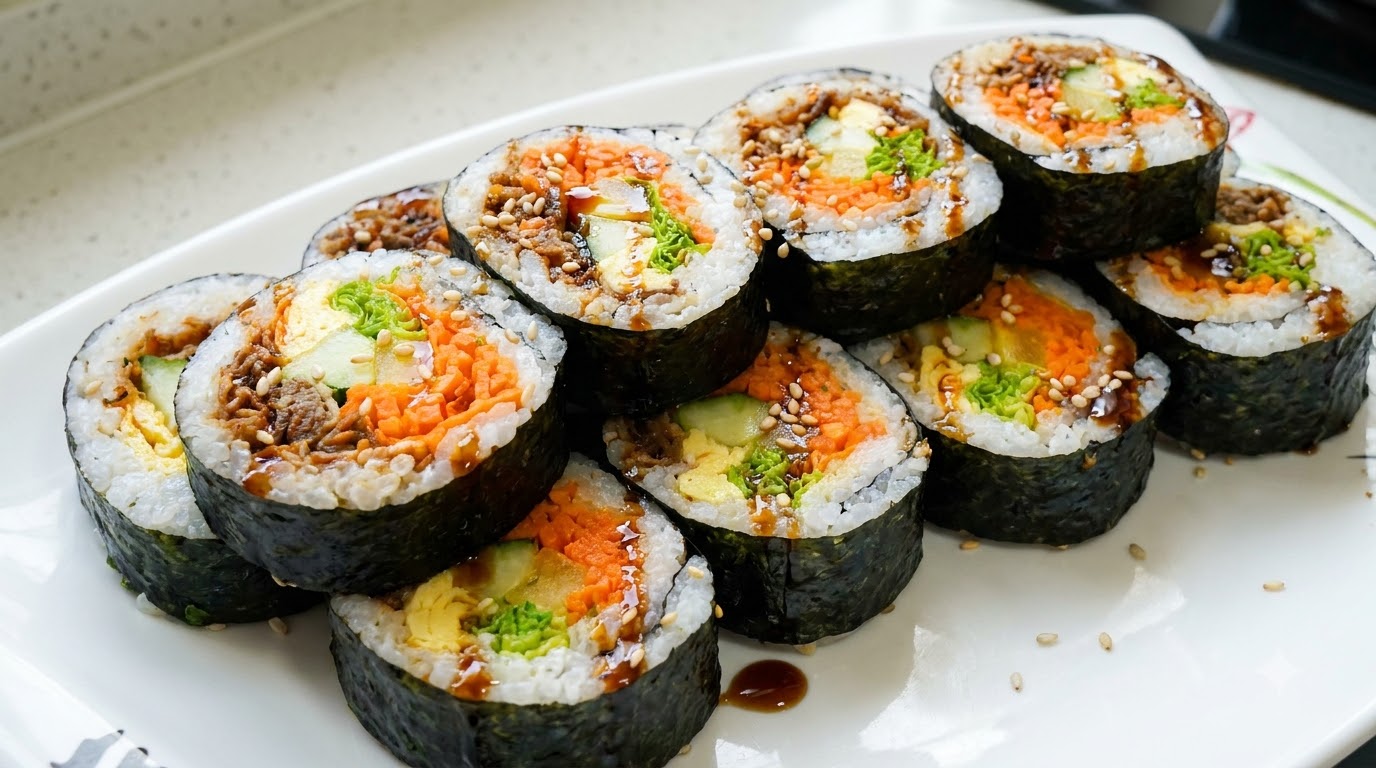 Savory Grilled Meat Kimbap (Bulgogi Gimbap)