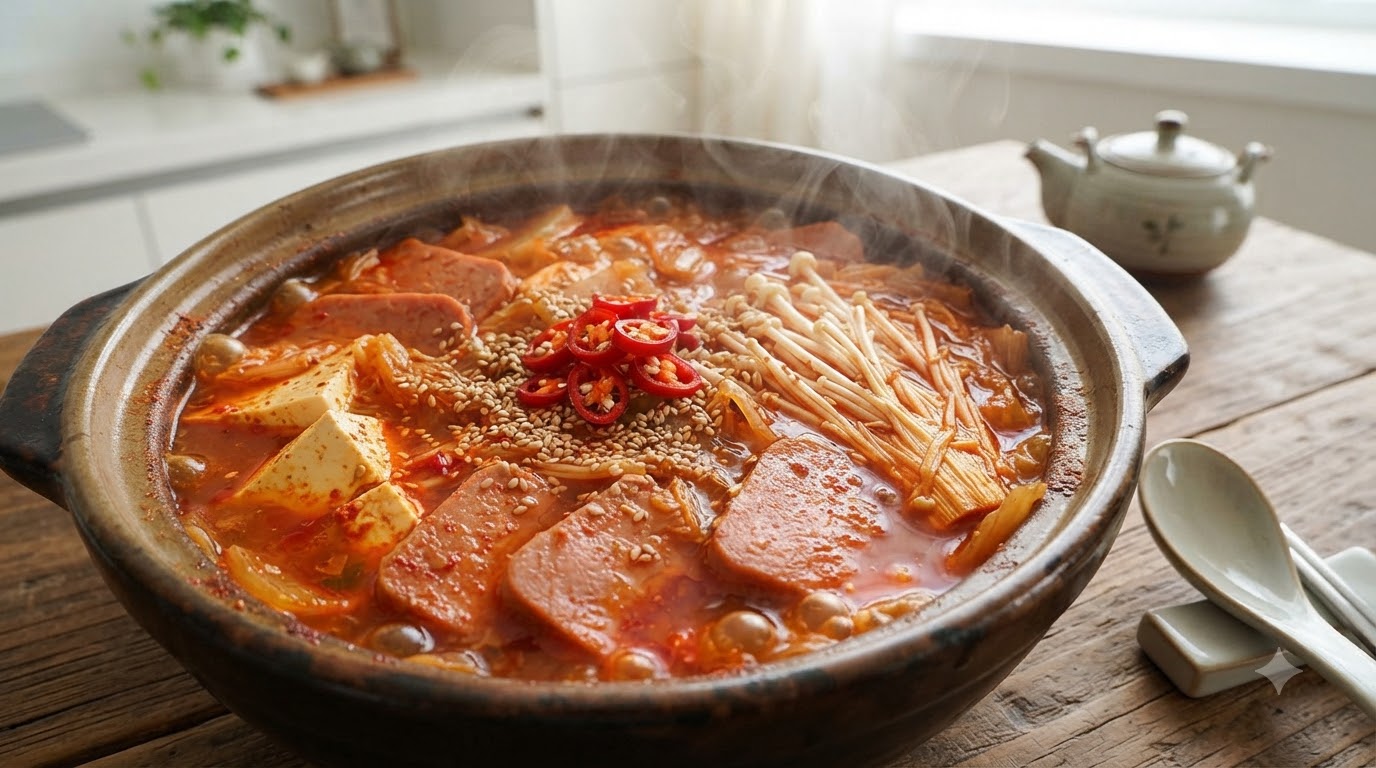Comforting Korean Kimchi Tofu Soup (Kimchi Jjigae)